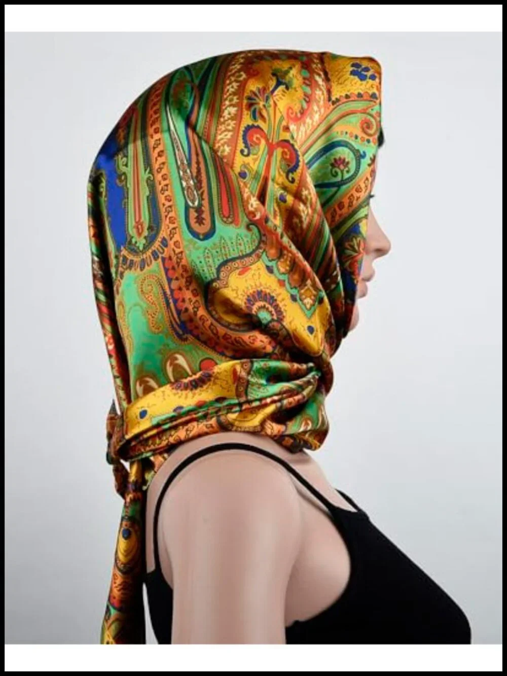 35x35 Silk-Feel Satin Square Scarf, Hair Wrap, Bandana, Neck Wrap & Fashion